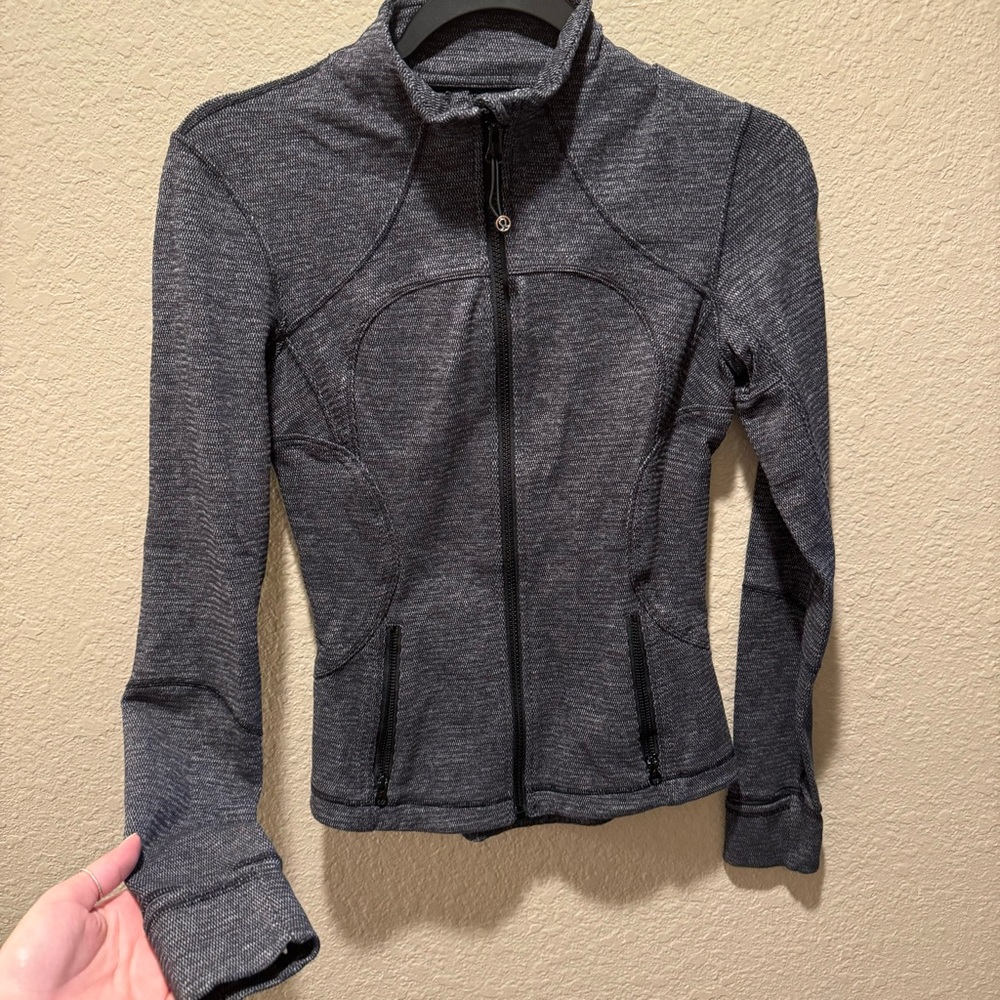 Lululemon Forme Jacket Heathered Grey/Black size 6